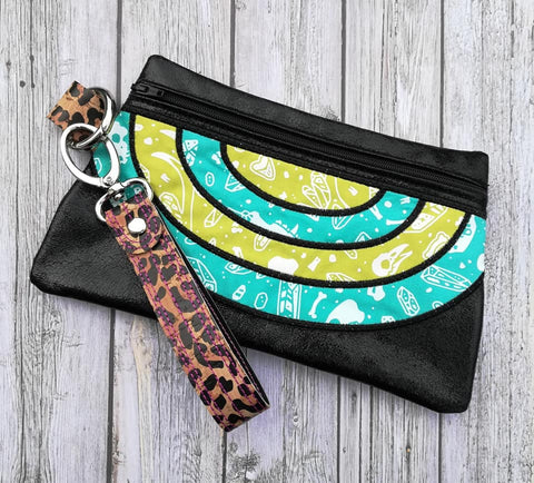 DIGITAL DOWNLOAD Kellie Clutch Applique Zippered Bag Lined and Unlined