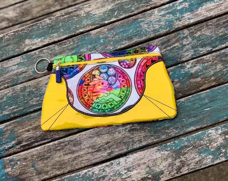 DIGITAL DOWNLOAD Jamie Clutch Applique Zippered Bag Lined and Unlined