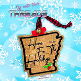 DIGITAL DOWNLOAD Arkansas State Bookmark Ornament Gift Tag