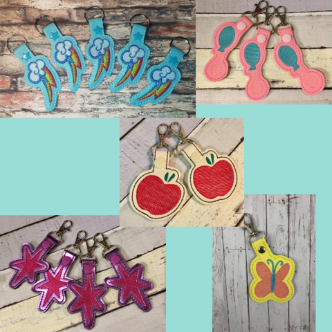 4x4 DIGITAL DOWNLOAD Pony Cutie Marks 5 pc Snap Tab Set