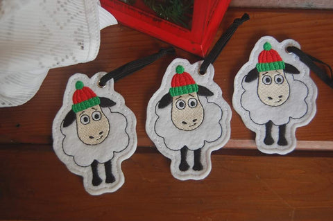 4x4 DIGITAL DOWNLOAD Winter Wonderland Sheep Bookmark Ornament