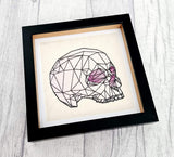 DIGITAL DOWNLOAD Geometric Skull Embroidery Design 5 Sizes