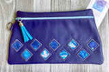 DIGITAL DOWNLOAD Mosaic Clutch Applique Zipper Bag Lined and Unlined