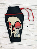 DIGITAL DOWNLOAD Applique Skull Coffin Zipper Bag