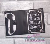 DIGITAL DOWNLOAD A6 Notebook Applique Little Black Magic Cover