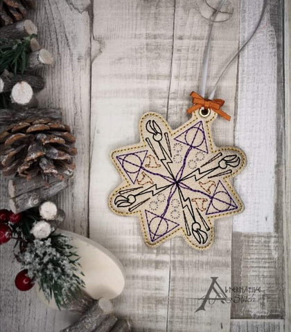 DIGITAL DOWNLOAD Wizard Snowflake Ornament Gift Tag