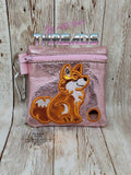 DIGITAL DOWNLOAD 5x5 ITH Applique Shiba Inu Waste Bag and 4x4 Stand Alone