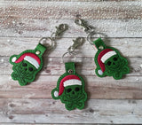 4x4 DIGITAL DOWNLOAD Santa Skull Snap Tab