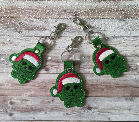 4x4 DIGITAL DOWNLOAD Santa Skull Snap Tab