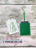 DIGITAL DOWNLOAD Retro Tree Card Holder Set Ornament Bookmark Gift Tag